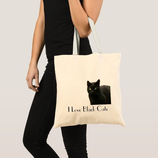 Ik hou van zwarte katten tote bag (Voorkant (product))