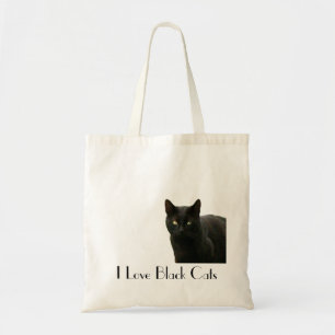 Ik hou van zwarte katten tote bag