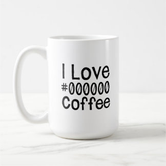 Ik hou van zwarte koffie koffiekop koffiemok