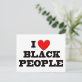 Ik hou van zwarte mensen briefkaart (Staand voorkant)