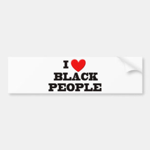 Ik hou van zwarte mensen bumpersticker