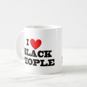 Ik hou van zwarte mensen koffiemok (Voorkant links)