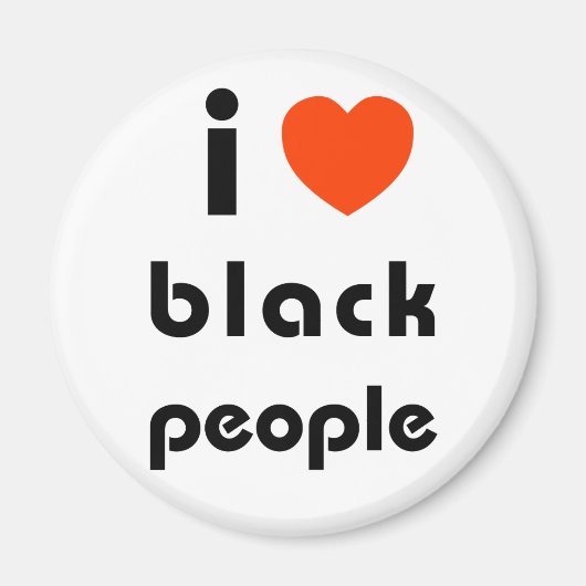 Ik hou van zwarte mensen magneet (Voorkant)