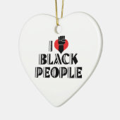 Ik hou van zwarte mensen ornament (Links)