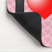 Ik hou van zwarte papegaaien muismat (Hoek)