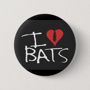 Ik hou van zwarte vlekken ronde button 5,7 cm