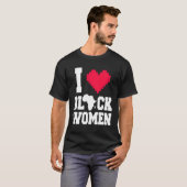 Ik hou van zwarte vrouwen Mannen voor zwarte gesch T-shirt (Voorkant volledig)