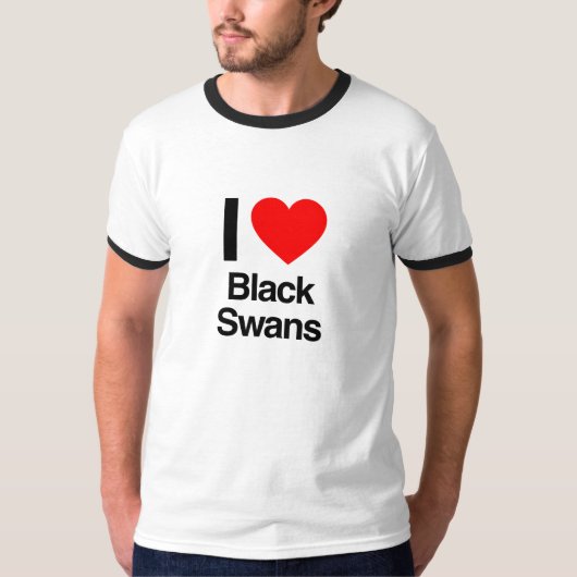Ik hou van zwarte zwanen t-shirt (Voorkant)