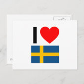ik hou van zweden briefkaart (Voorkant / Achterkant)