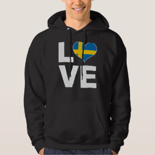 Ik hou van Zweden hartvlag Zweden Hoodie