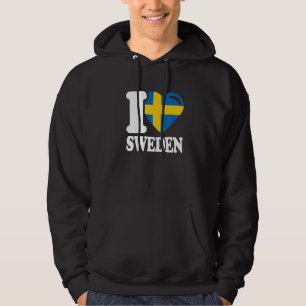 Ik hou van Zweden Homeland Zweedse vlag Zweden Hoodie