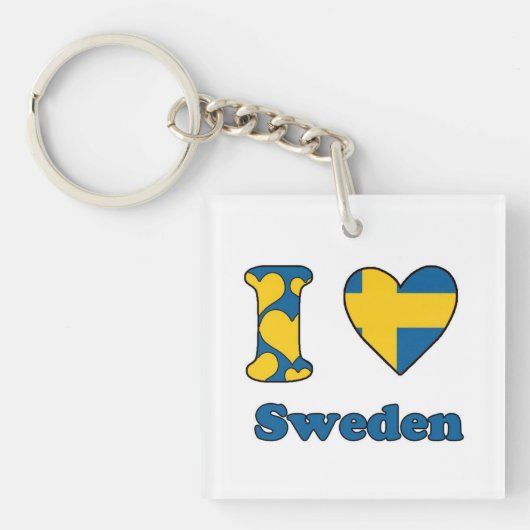 Ik hou van Zweden Sleutelhanger (voorkant)