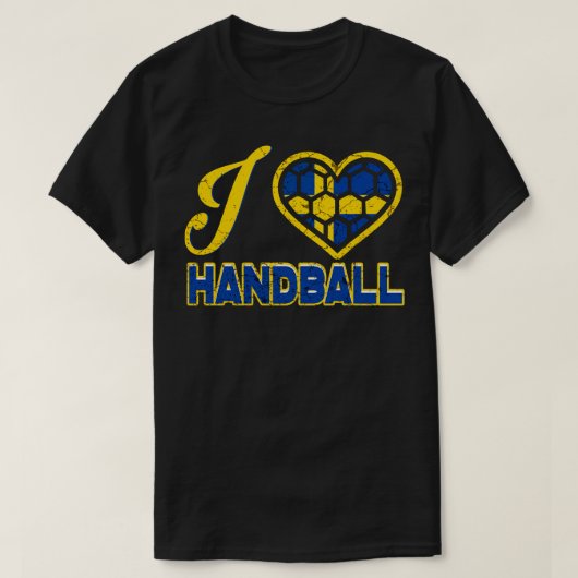 Ik hou van Zweedse handbal T-shirt (Design voorkant)