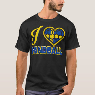Ik hou van Zweedse handbal T-shirt