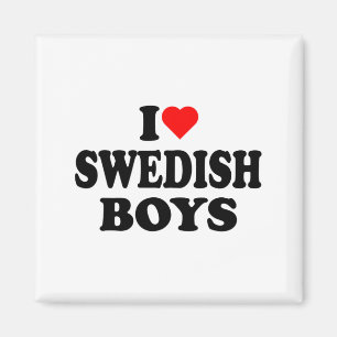 Ik hou van Zweedse jongens I Heart Zweedse jongens Magneet