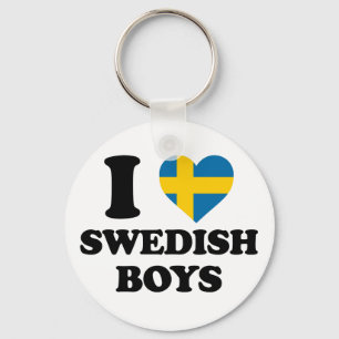Ik hou van Zweedse jongens Sleutelhanger