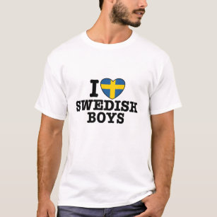 Ik hou van Zweedse jongens T-shirt