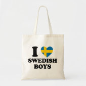 Ik hou van Zweedse jongens Tote Bag (Voorkant)