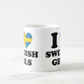 Ik hou van Zweedse meisjes Koffiemok (Center)