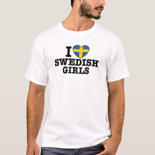 Ik hou van Zweedse meisjes T-shirt