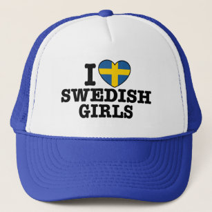 Ik hou van Zweedse meisjes Trucker Pet