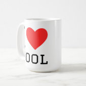 Ik hou van zwembad koffiemok (Voorkant links)