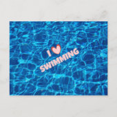 Ik hou van zwemmen briefkaart (Voorkant)