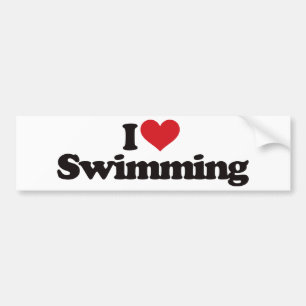Ik hou van zwemmen bumpersticker