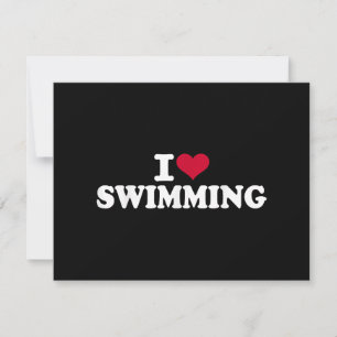 Ik hou van zwemmen feestdagenkaart