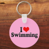 Ik hou van zwemmen sleutelhanger (Voorkant)