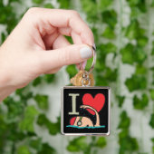 Ik hou van zwemmen sleutelhanger (Hand)