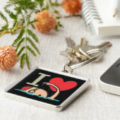 Ik hou van zwemmen sleutelhanger (Zijkant)