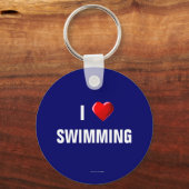 Ik hou van zwemmen sleutelhanger (Voorkant)