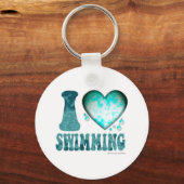 Ik hou van zwemmen sleutelhanger (Voorkant)