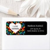 Ik hou van zwemmen sport bewerkbaar modern Abstrac Etiket (Insitu)