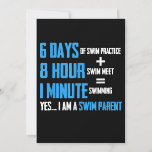 Ik hou van zwemmen - Swim Parent Design Feestdagenkaart