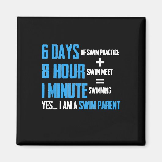 Ik hou van zwemmen - Swim Parent Design Magneet (Voorkant)