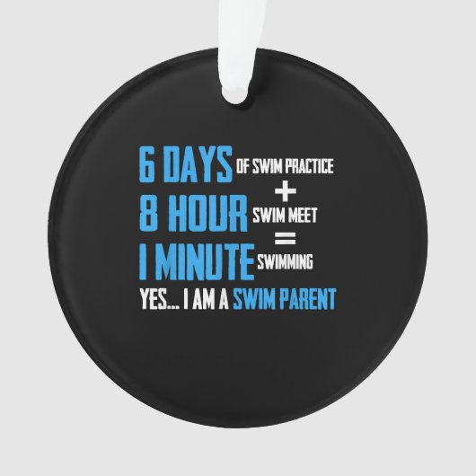 Ik hou van zwemmen - Swim Parent Design Ornament (voorkant)