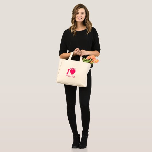 Ik hou van zwemtas mini tote bag (Voorkant (model))