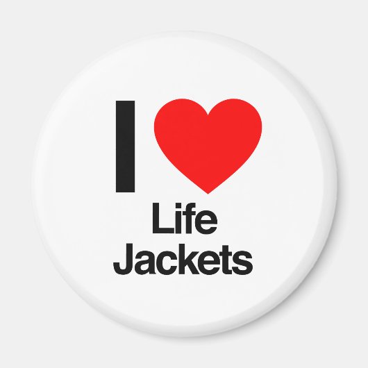 ik hou van zwemvesten magneet (Voorkant)