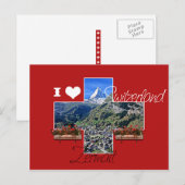 Ik hou van Zwitserland Briefkaart (Voorkant / Achterkant)