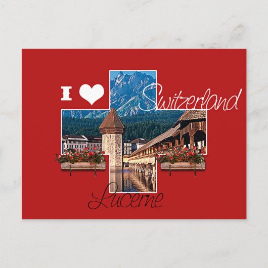 Ik hou van Zwitserland Briefkaart (Voorkant)