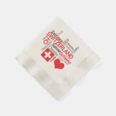 Ik hou van Zwitserland - Favoriete Zwitserse dinge Servet (Hoek)