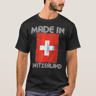 Ik hou van Zwitserland in mijn dna Zwitserse vlagg T-shirt