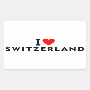 Ik hou van Zwitserland land zoals hart reizen tour Rechthoekige Sticker
