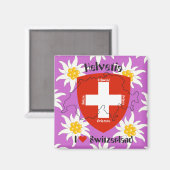 Ik hou van Zwitserland Magnet (Voorkant / Achterkant)