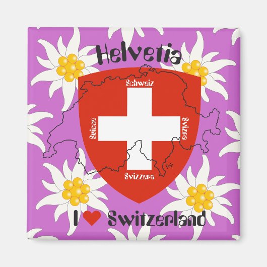 Ik hou van Zwitserland Magnet (Voorkant)