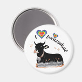 Ik hou van Zwitserland Magnet (Voorkant / Achterkant)