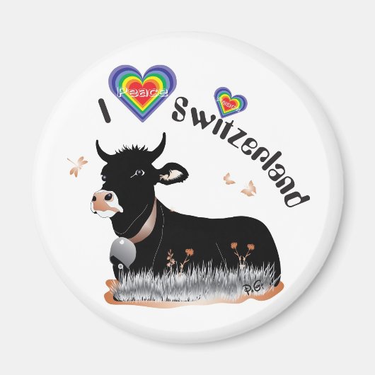 Ik hou van Zwitserland Magnet (Voorkant)