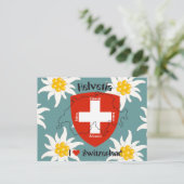 Ik hou van Zwitserland Postkarte Briefkaart (Staand voorkant)